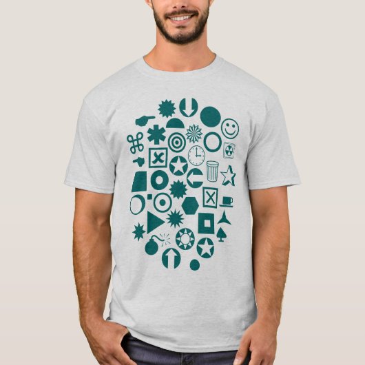 T-shirt Dingbat Abstrait - Moss Green (Devant)