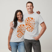 T-shirt Dingbat Abstrait - Orange (Unisexe)