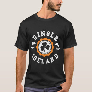 T-shirt Dingle Kerry Fungi Dolphin Irlande Shamrock Crest