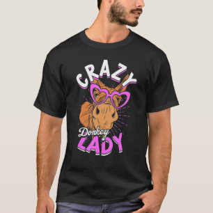 T-shirt Dingue Âne dame animal âne maman fermier âne