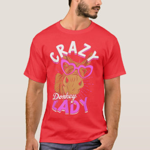 T-shirt Dingue Âne dame animal âne maman fermier âne