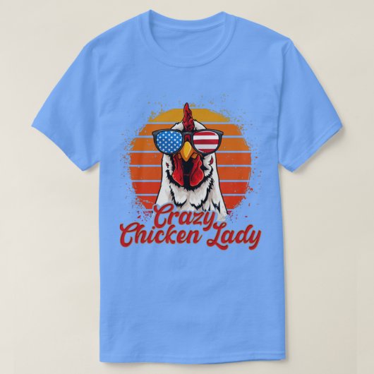 T-shirt Dingue poulets dame Jardin poulets fermières femme (Design devant)
