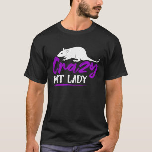 T-shirt Dingue Rat Lady pour Rat Ratowner Femmes Filles