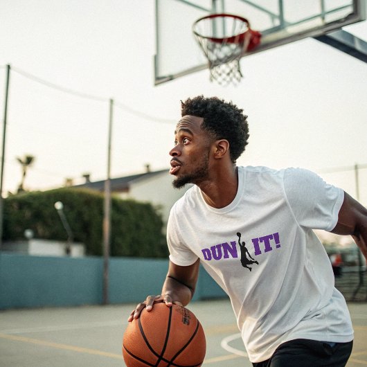 T-shirt Dink it | Phrase de basket avec typographie violet