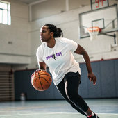 T-shirt Dink it | Phrase de basket avec typographie violet