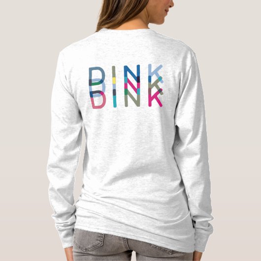T-shirt Dink Pickleball amusant Chic Bleu Vert Rose Jaune (Dos)