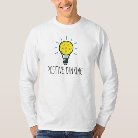 T-shirt Dinking Positive Pickleball Men's Long Sleeve Tee (Devant)