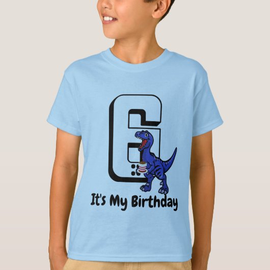 T-shirt Dino Anniversaire Personnalisé Âge et occasion (Devant)