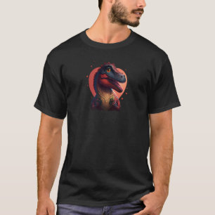 T-shirt Dino au cœur design Dinosaure Saint-Valentin Premi