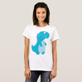 T-shirt Dino bleu mignon (Devant entier)