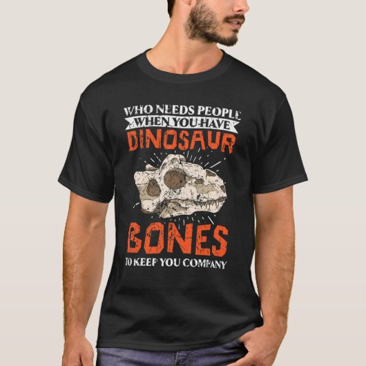 T-shirt Dino Dinosaur Bones Fossil Paléontologue Paleont (Devant)