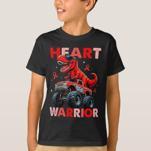 T-shirt Dino Drôle Trex Garçons Tout-Petit Cœur