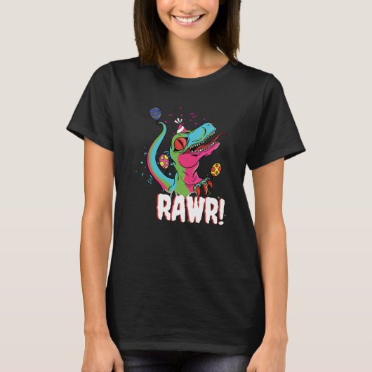T-shirt Dino fête d'anniversaire (Devant)