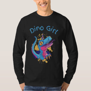 T-shirt Dino Girl Dinosaur Dinocorn Mignonnes Ados Filles