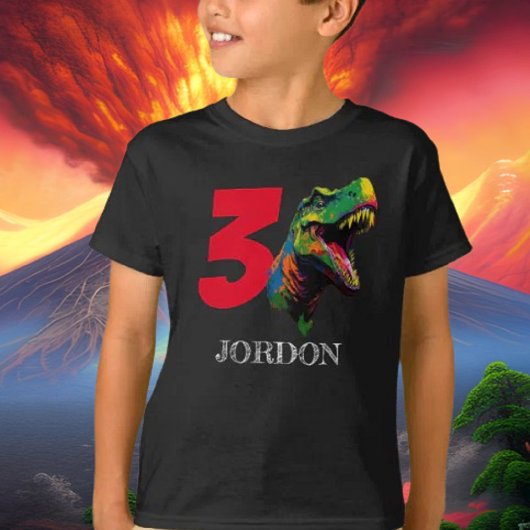 T-shirt Dino Happy 3e anniversaire