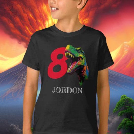 T-shirt Dino Happy 8e anniversaire