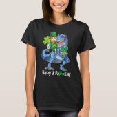 T-shirt Dino Happy St Patrex Day Shirt Kids Toddler Boys L (Devant)