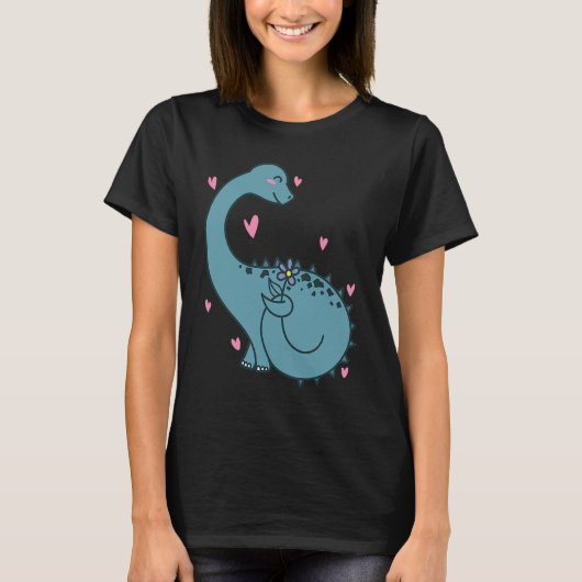 T-shirt Dino is in Love Dinosaur Reptile (Devant)