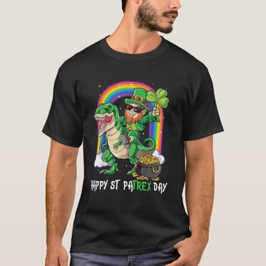 T-shirt Dino Jour de la Saint Patrick Chemise Enfants Jeun (Devant)