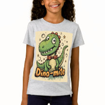 T-shirt Dino Mate pour filles - Amusants et mignon