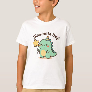 T-shirt Dino-mite Day – Cute Dinosaur Party Design