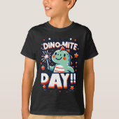 T-shirt "Dino-Mite Day" - Dinosaure amusant et festif (Devant)