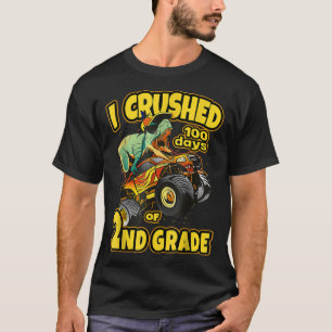T-shirt Dino Monster Truck 2nd Grade I Crushed 100 Days Of