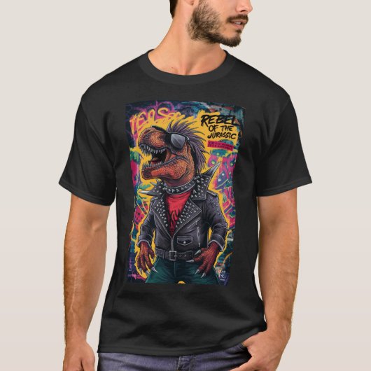 T-shirt Dino Punk Rebel (Devant)