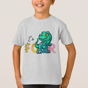 T-shirt Dino Rex I'm 4 Anniversaire garçon quatre Retour à
