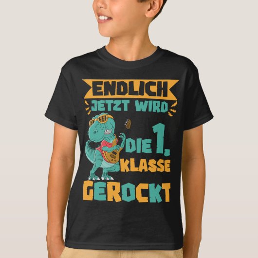 T-shirt Dino Schulanfang Dinosaurier Junge Schulkind Schul (Devant)