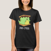 T-shirt Dino-smore Dinosaure Dinosaure Smore Pun Dark BG (Devant)