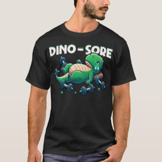 T-shirt Dino-Sore Cute Dinosaur Entraînement Salle De Fitn
