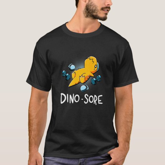 T-shirt Dino Sore Dinosaur Entraînement Salle De Sport Lif (Devant)