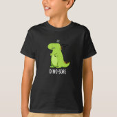 T-shirt Dino-sore Funny Irritated Dinosaur Pun Dark BG (Devant)