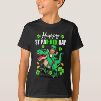 T-shirt Dino St Patricks Day Kids Saint Patricks Boys Lepr