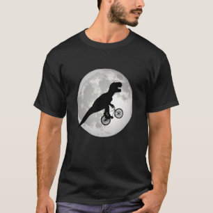 T-shirt Dino Sur Un Vélo De Montagne Bmx Rex Moon Rider