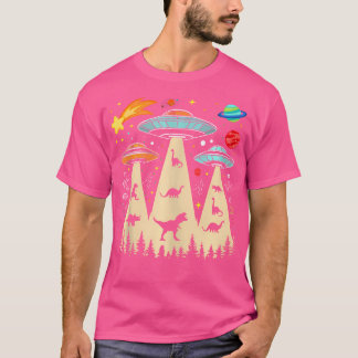 T-shirt Dino Ufo Drôle Amateur De Dinosaure Ufo Dino