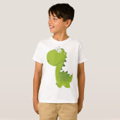 T-shirt Dino vert souriant (Devant entier)