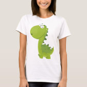 T-shirt Dino vert souriant (Devant)