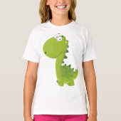 T-shirt Dino vert souriant (Devant)