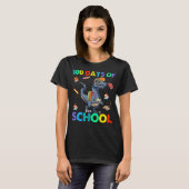 T-shirt Dinosaur 100e jour de l'école (Devant entier)