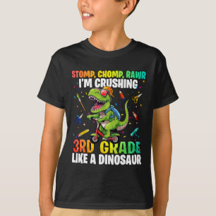 T-shirt Dinosaur 3e année Retour à l'école Premier jour de