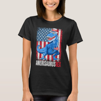T-shirt Dinosaur 4 juillet Garçons Filles Hommes Amerisaur