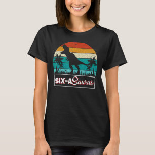 T-shirt Dinosaur 6 ans Anniversaire 6e Rex Dino Six Saur