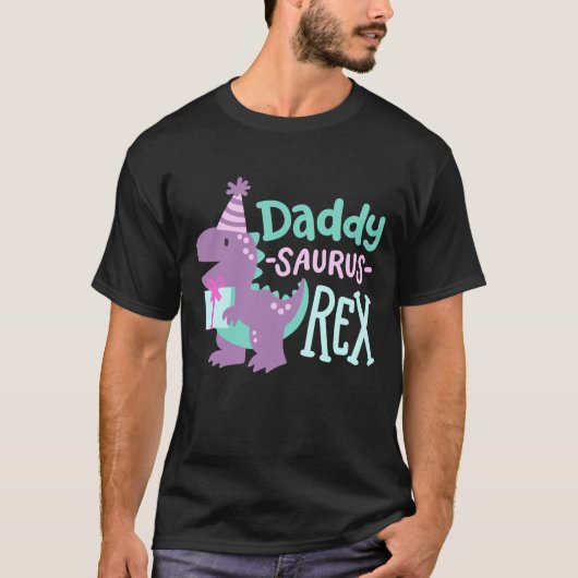 T-shirt Dinosaur Anniversaire Daddy Saurus T Rex (Devant)