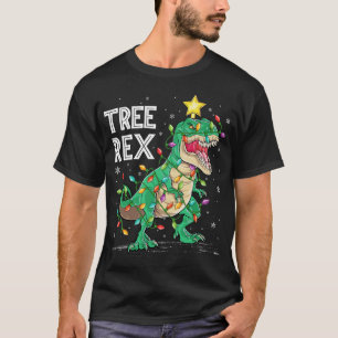 T-shirt Dinosaur Arbre de Noël Rex Pajamas Hommes garçons