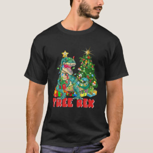 T-shirt Dinosaur Arbre de Noël Rex Pajamas Hommes garçons