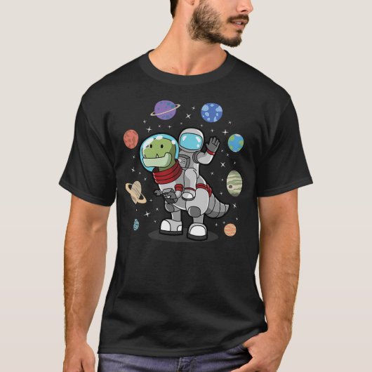 T-shirt Dinosaur, Astronaut & Planets, Space & Dino, Space (Devant)