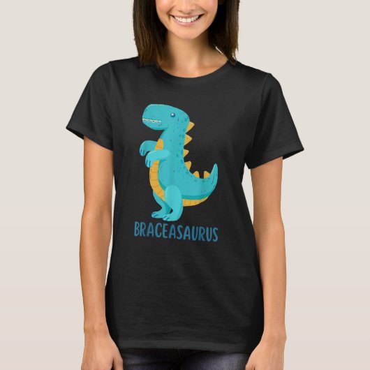 T-shirt Dinosaur attaque BRACEASAURUS Orthodontiste (Devant)