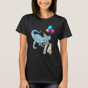 T-shirt Dinosaur Balloon Rex 74e anniversaire garçon fille